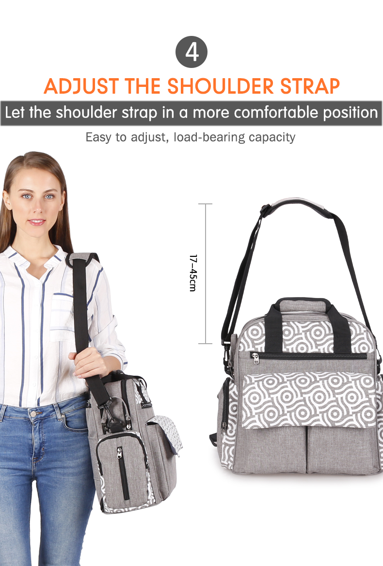 Large Capacity Maternity Mummy Diaper Bag Multi-functional Travel Backpack with Stroller Strap with Changing Station
