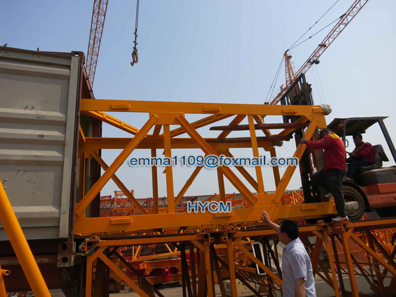 Job Ready Tower Crane 215 feet 65 meter Jib 10 ton Capacity 2ton at the tip