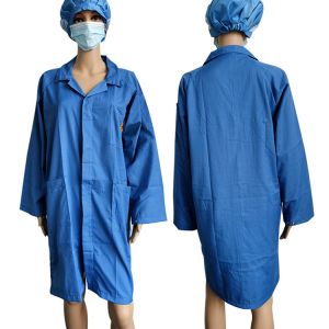  Premium Snap Fastener Cotton Poly Snap Cuff ESD Work Smock for EPA Workshop Manufactures