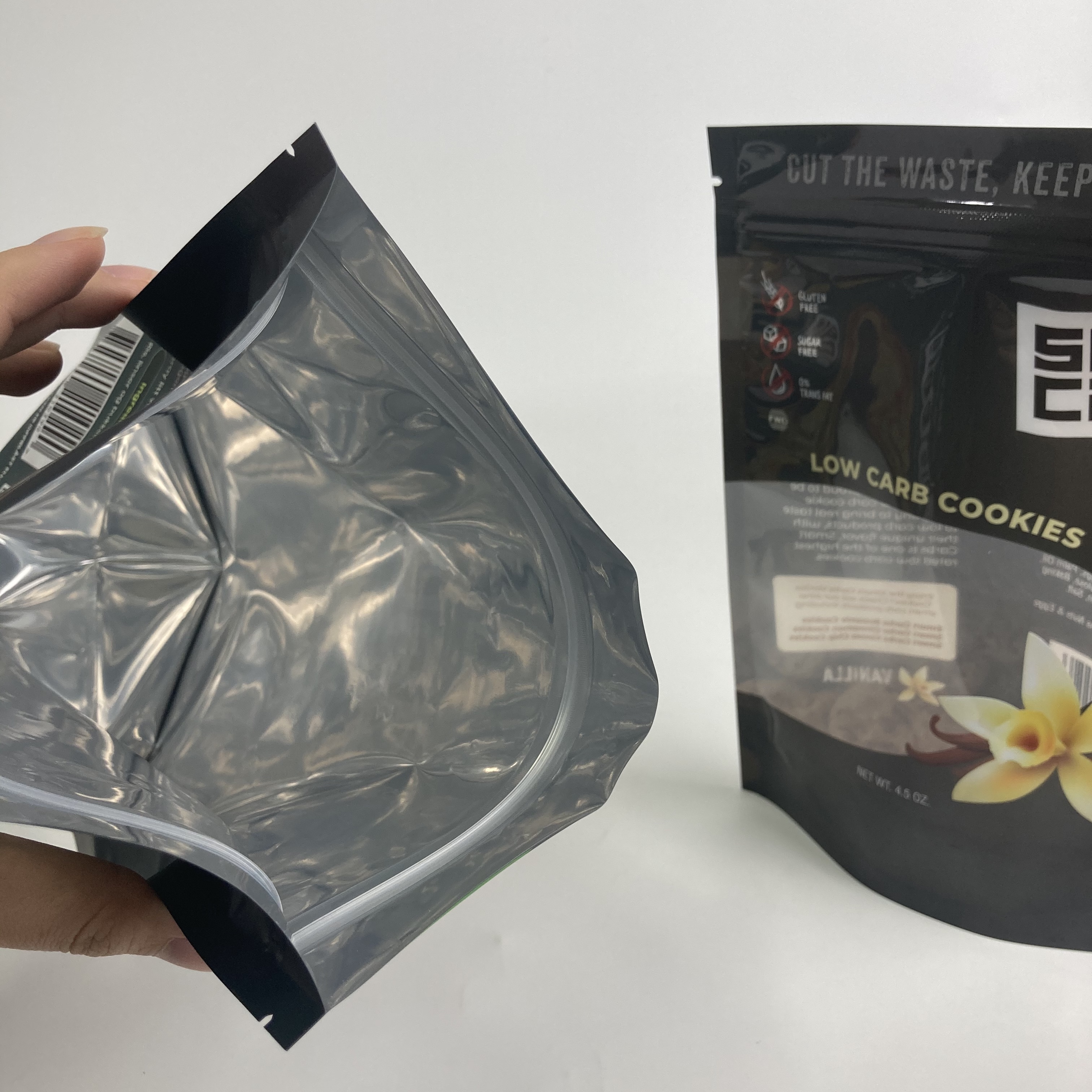100% Biodegradable Custom Printed Plastic Bags Stand Up Zipper Bags Resealable Food Packaging Bags