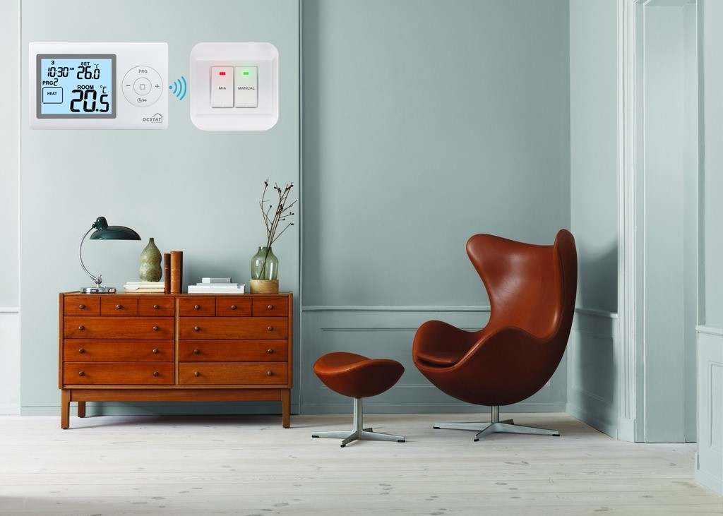 HVAC System 7 Day Programmable Digital Room Thermostat For Heating / Cooling