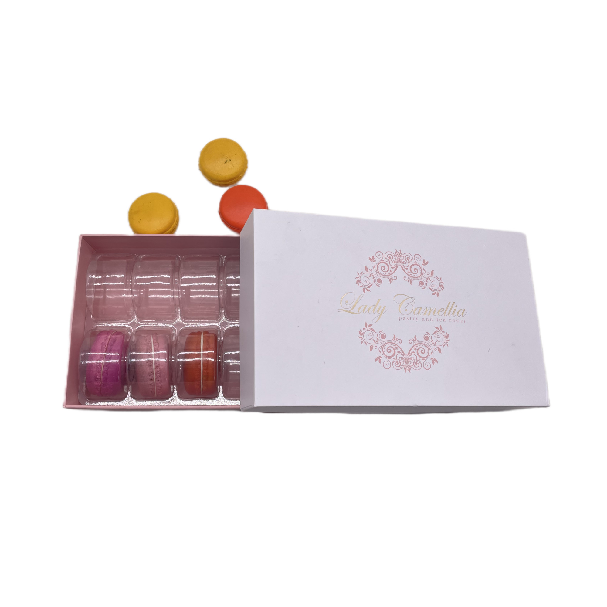 Single Piece 2X6 Arrangement 12 Pack Clear Plastic Macaron Tray Plastic Insert Tray
