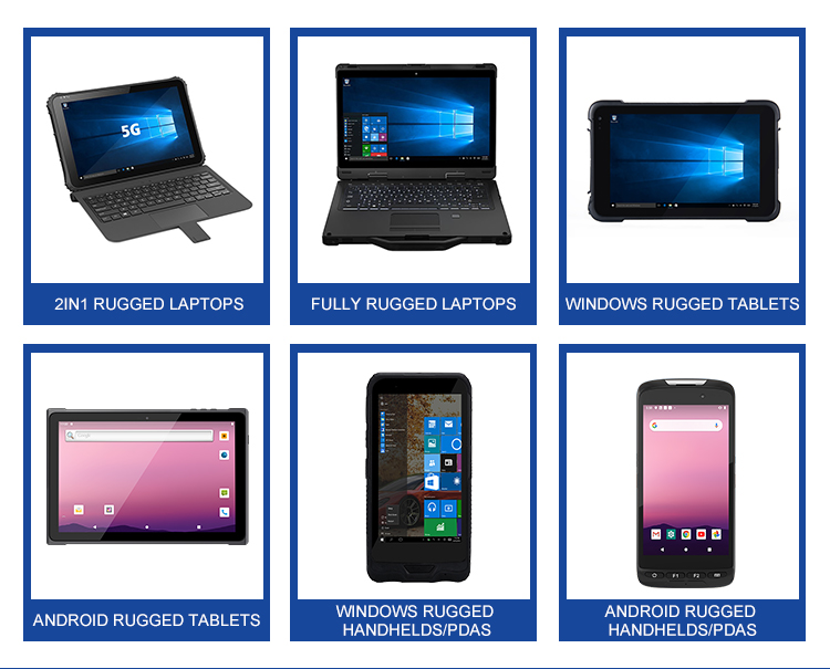 I5 I7 10 Inch Win 10 Rugged Tablet PC with 7.4V/5000mAh Capacity and Rear 8.0MP Camera