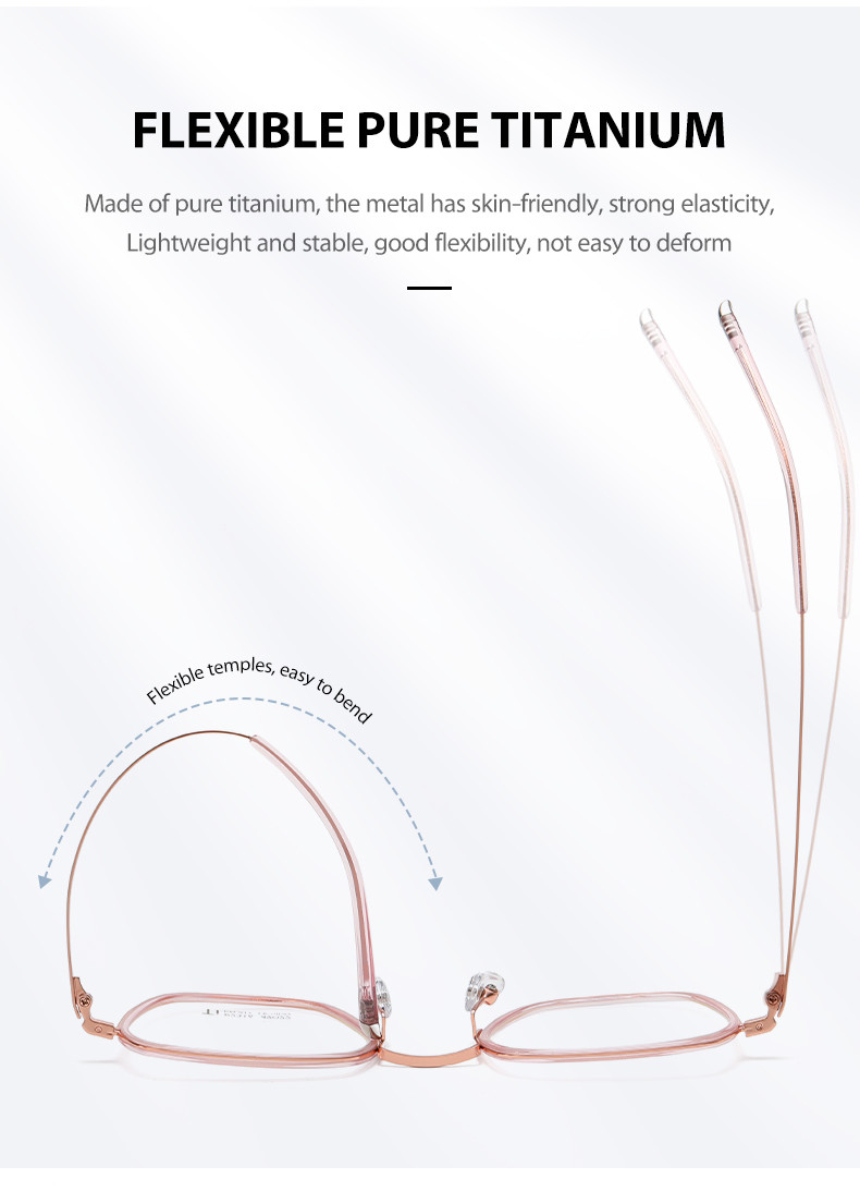 OEM Acetate Titanium Reading Glasses Customizable Anti Blue Light