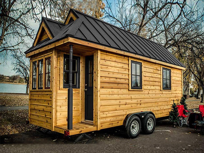 Caravan Trailer Prefab Tiny Homes House Anti Earthquake 45m2 Portable