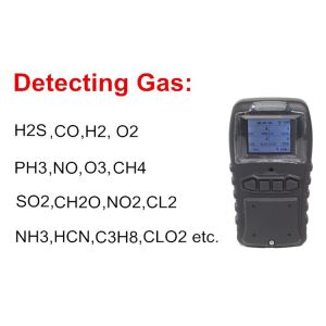 Portable Multi 4 In 1 Gas Detector For CO O2 H2S Lel / CH4 CO2 Vocs
