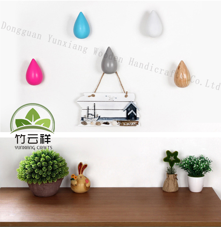 Wall Hook Water Drop Shaped Minimalist Design Decorative Creative Coat Hat Hanger Hook