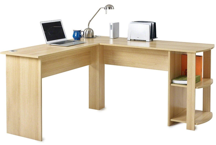 Modern Wooden Computer Table Laptop Notebook Desk Bookshelf with Storage for Home Workstation