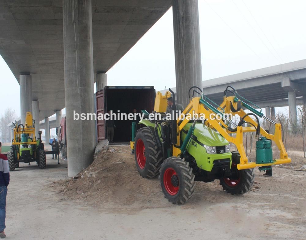 Customized telegraph pole erection machine digger for solar power project