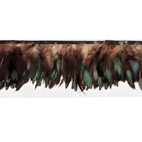 4-6 Inch Party Decoration Chicken Feather Fringe With Satin Ribbon Tape