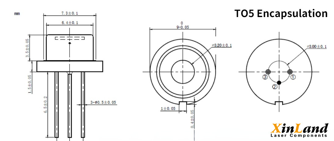 808nm 2W/3W Infrared Laserske Diode TO5 Package PD FAC Optional High Power Laser Diode Array