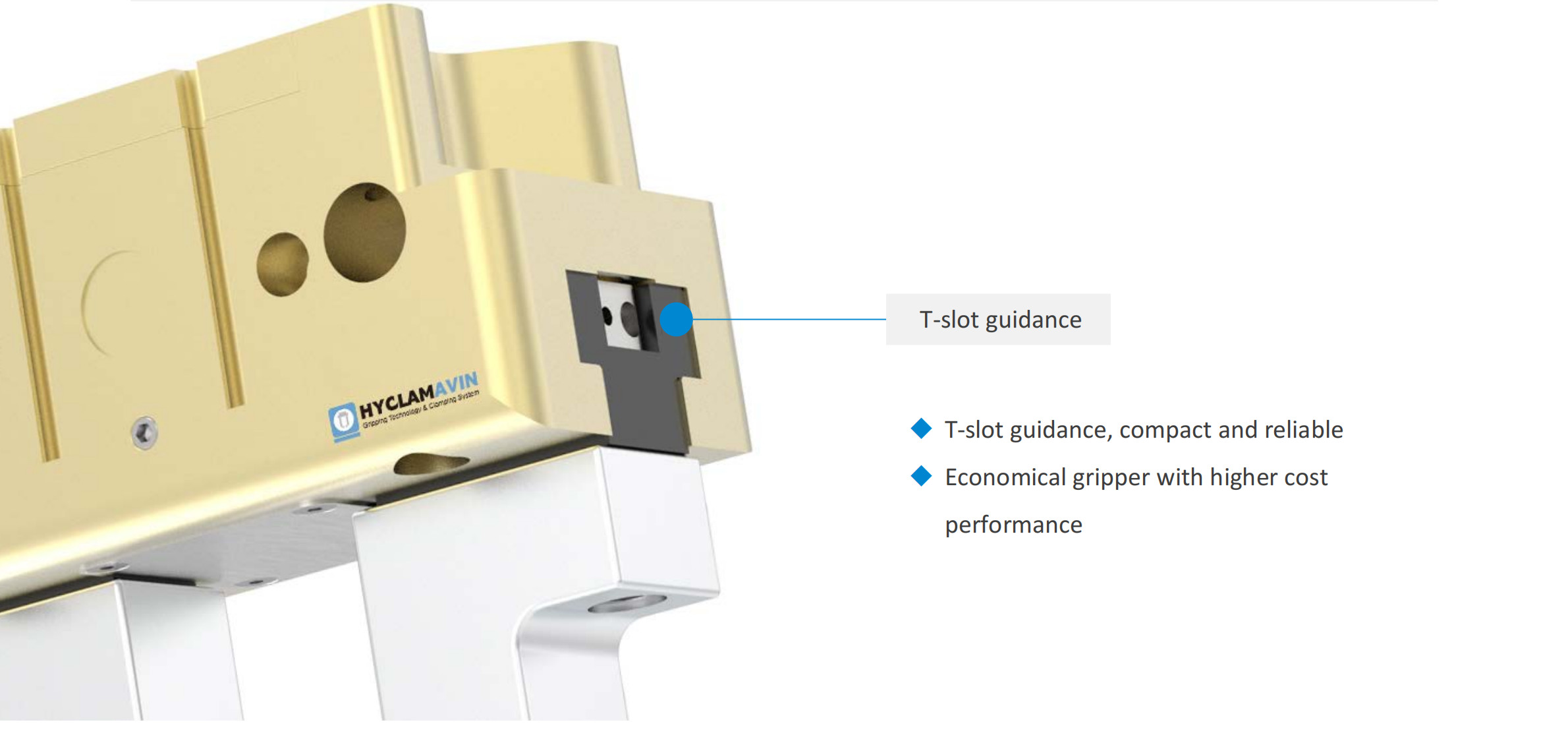 Precision Engineered Pneumatic Parallel Gripper 2 Jaw Pneumatic Parallel T Slot Guidance