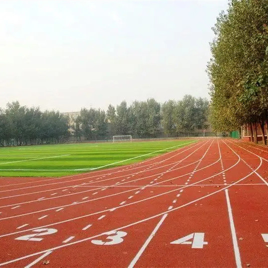 Environmentally Eco Sports Flooring Recycled Spray Coat System IAAF