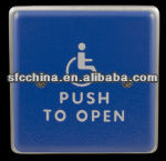 Anti-theft 4.75" small square push to open or push to exit switch for autodoor