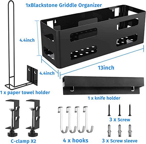 Clean Organized Workspace Welded Griddle Accessories Organizer with Customizable Logo