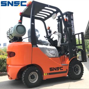 Automatic Transmission 1.8t LPG Forklift Truck with Rotating Forks and All LED