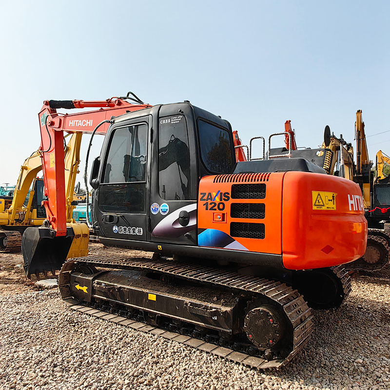 Used Hitachi ZX120 Excavator Original ISUZU Engine 0.52m3 Bucket Capacity
