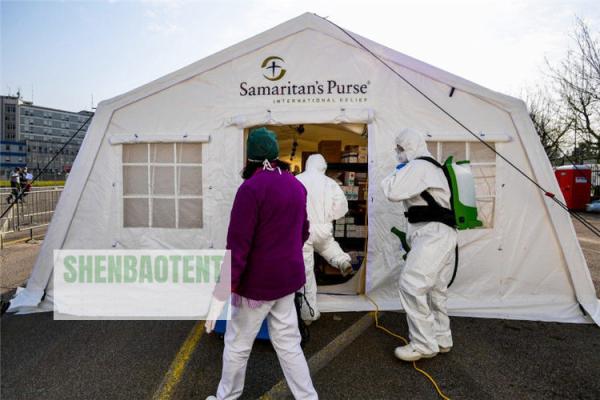 White Canvas Medical Isolation Tent , Coronavirus Emergency Relief hospital