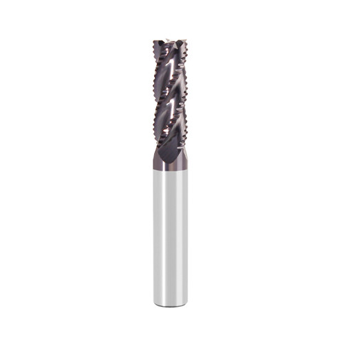 6mm HRC60 3 Flute Carbide Roughing End Mills For Steel AITiN Coated