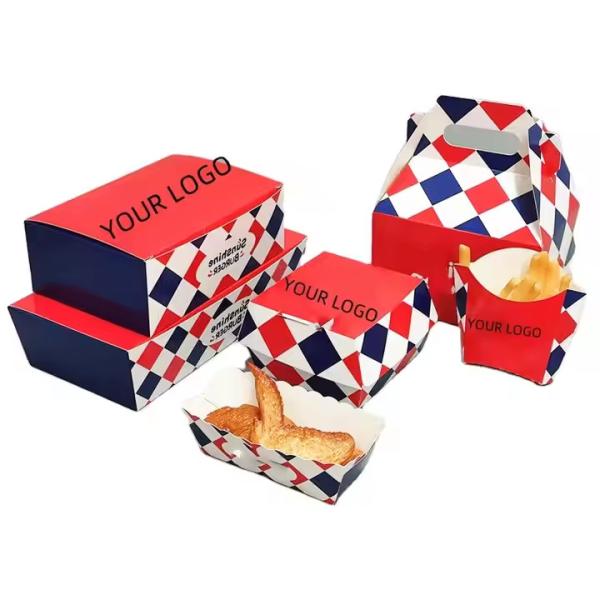 Custom Eco-Friendly Burger Box for Fast Food Takeaway CMYK Color Printing