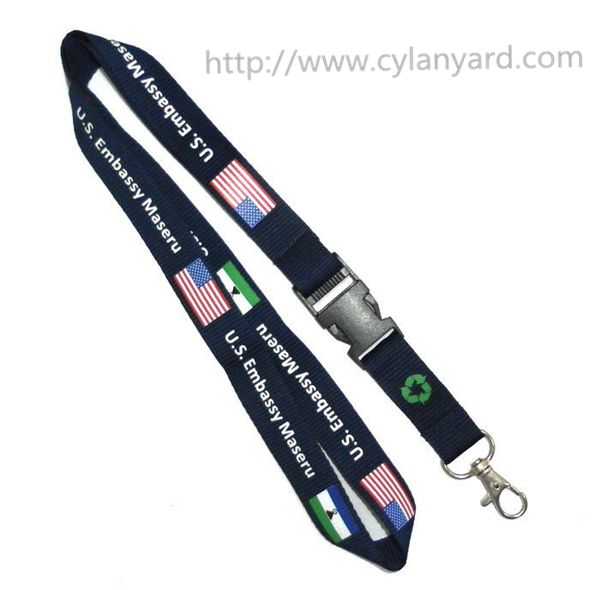 American flag printed lanyards