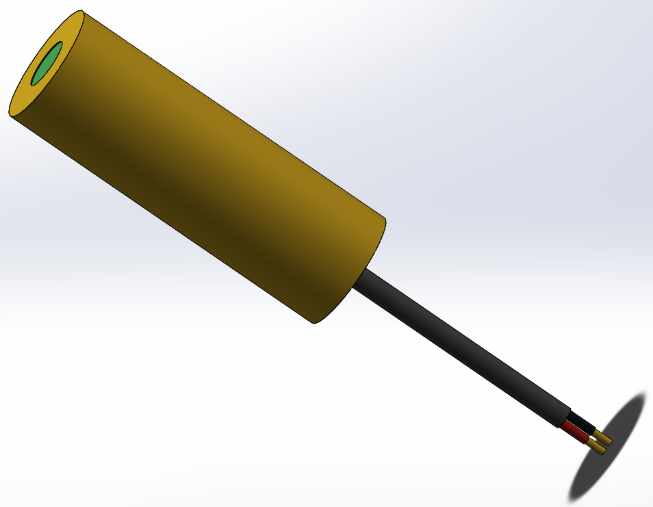650nm 5VDC Line Laser Module with 5000 Hours Lifetime and Brass Gold-plated Housing