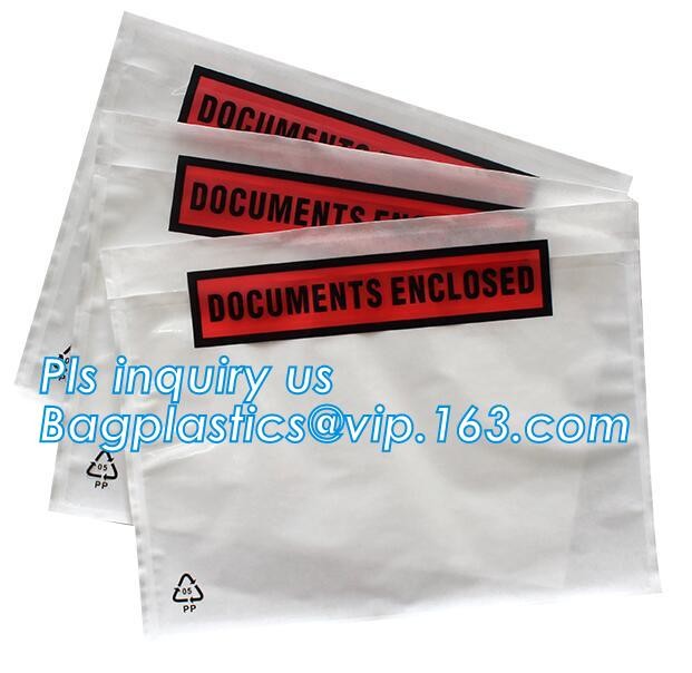 PP film 178*140mm invoice enclosed packing list envelopes, DHL Shipping pockets for waybill, A4 size plastic packing lis