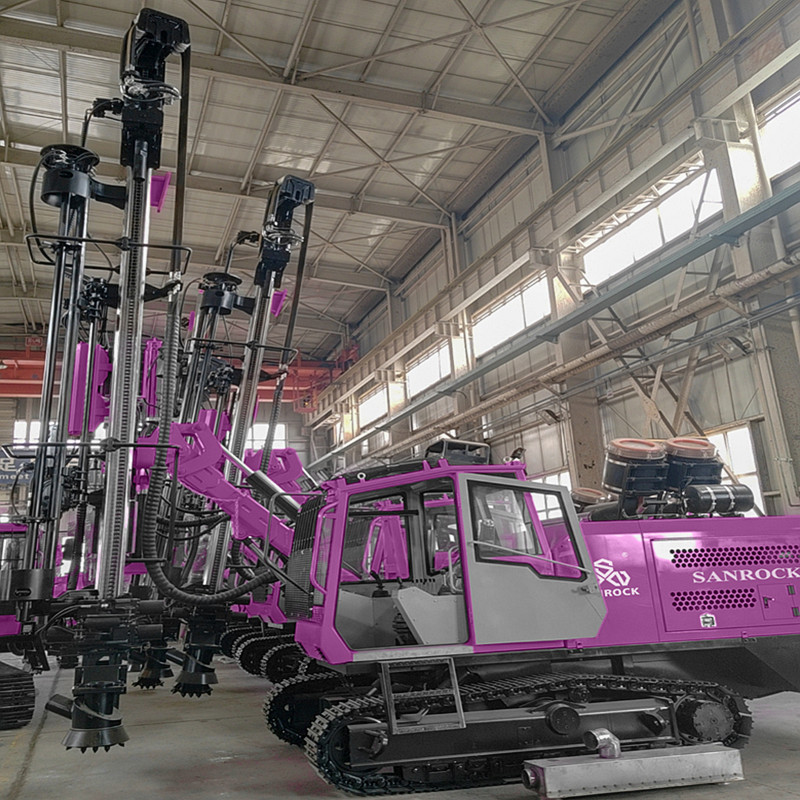 SANROCK Dust Collecting DTH Drilling Rig Mining Equipment Hydraulic Drilling Machine Integrated Drilling Rig