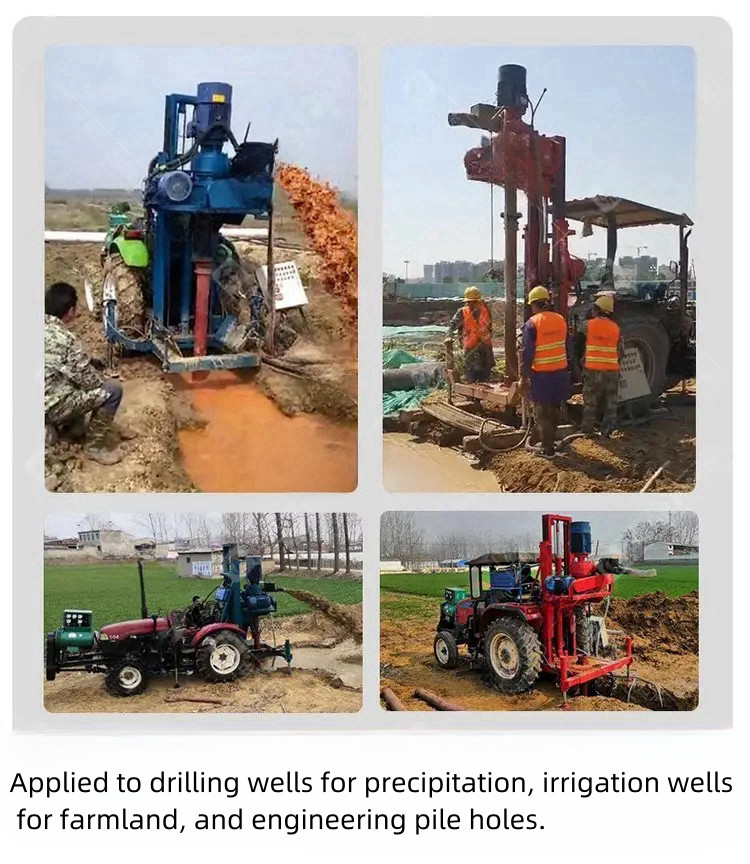 Positive Circulation Tractor Drilling Rig 100 Meter For Farmland Irrigation Well