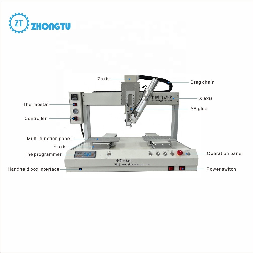 Versatile Industrial Automatic Dispensing Machine with Two Dispensing Valves Voltage 110V/220V Power Consumption 500W