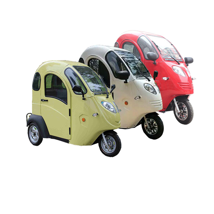 Passenger Plastic Cabin 3 Wheel Electric Tricycle 140kg Loading