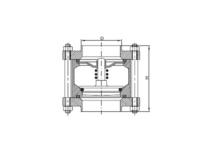 Dimension of Sanitary Inch Flanged Check Valve – INCH Series