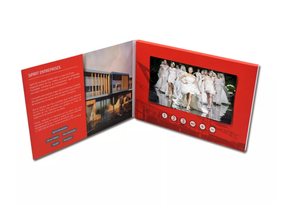 Custom Advertising Media Player LCD Sound Module Video brochure Cards for pharmacy