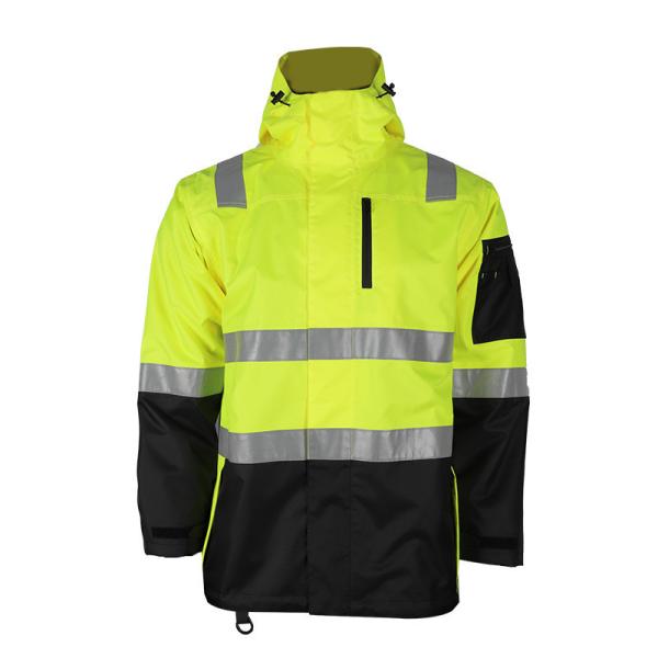 Waterproof Coated Workwear Manufacturer High-Visibility Yellow Outdoor Jackets