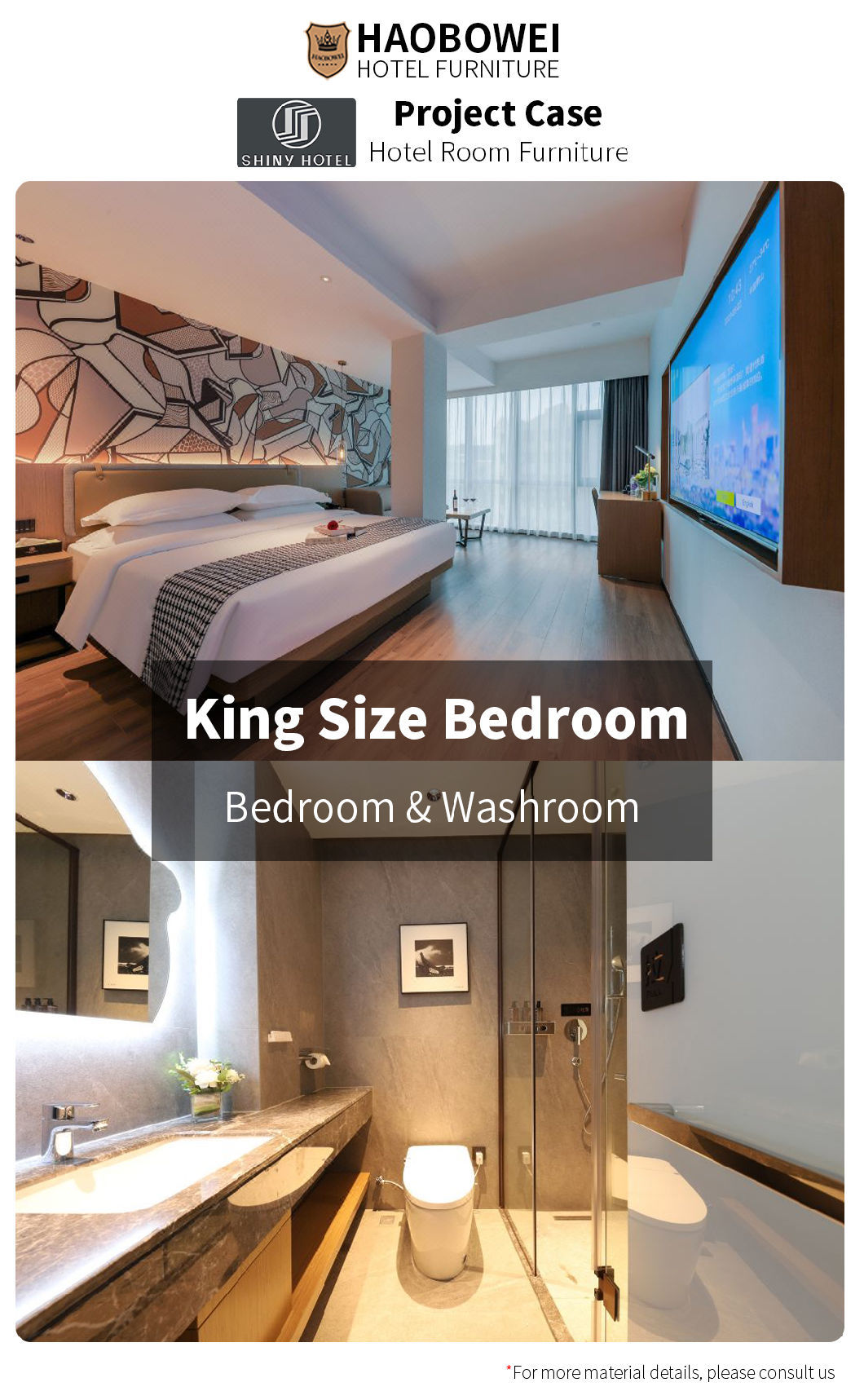Furniture China Modern Luxury Style King Size Bedroom Bed Custom Factory Hotel