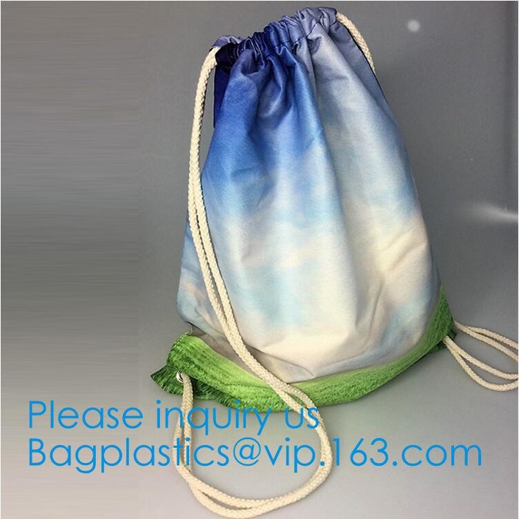 Sport Gym Drawstring Backpack Polyester Draw String Bags,Dacron Drawstring Backpack Shoulder Bags, bagease, bagplastics