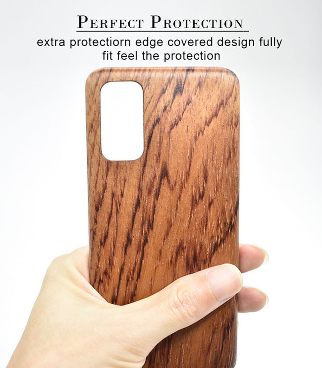 4 Colors Samsung S20 Engraved Rosewood Phone Case