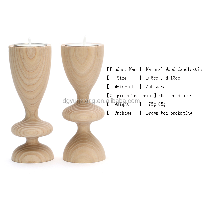 High quality Personalized Ash Wooden Candle Holder for Rustic Wedding Party Birthday Holiday
