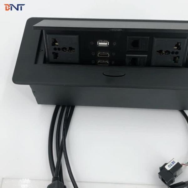 hidden desk pop up desk outlet box for conference table