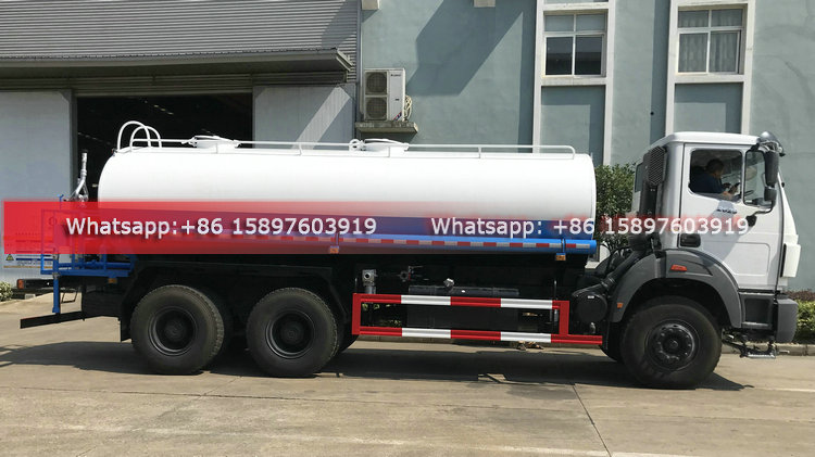 6x4 Beiben Right Hand Drive RHD Water Tanker Truck 18m3 Water Spraying Truck Good Price for Sales