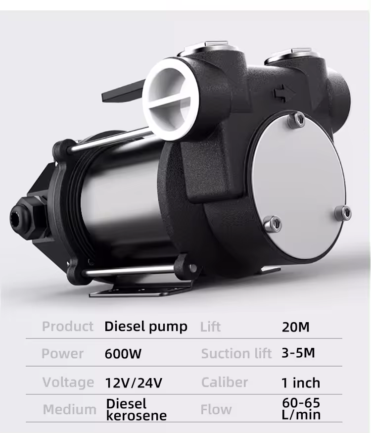 High Flow Compact Size 220 Volt 60L/min Electric Oil Portable Diesel Fuel Transfer Pump