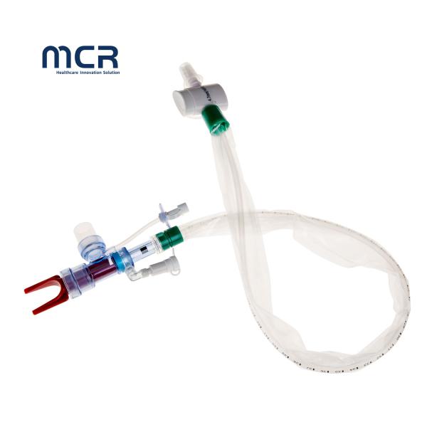 Disposable Supply Automatic Flushing Closed Suction Catheter with Double Swivel