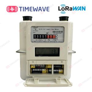 Prepaid LoRaWAN Gas Meter Wireless IoT Remote Control LCD Aluminum Steel Shell