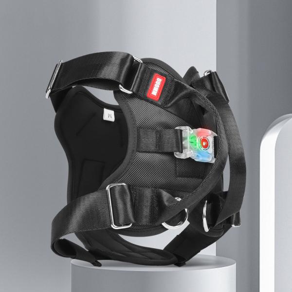 Dog Harness Vest Heavy Duty Padded Reflective USB Nylon Material Oxford Made LED