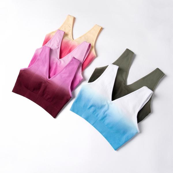 Oem Factory Manufacturer Custom Logo Padded Seamless Yoga Sports Bra Women