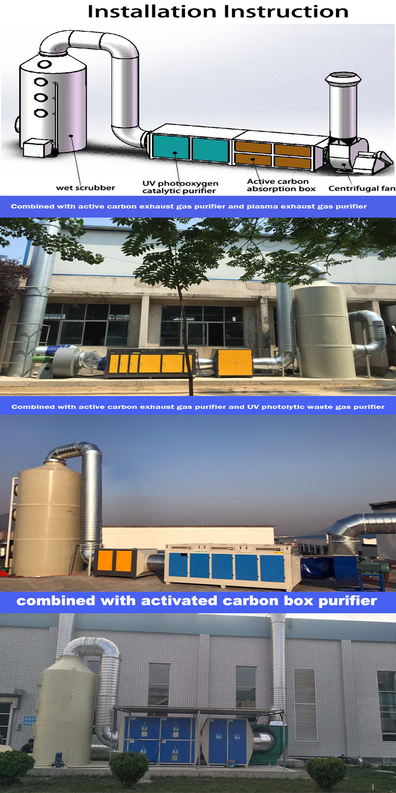 4000mm Height PP HCL Fumes Scrubber for Effective Exhaust Gas Treatment and Disposal