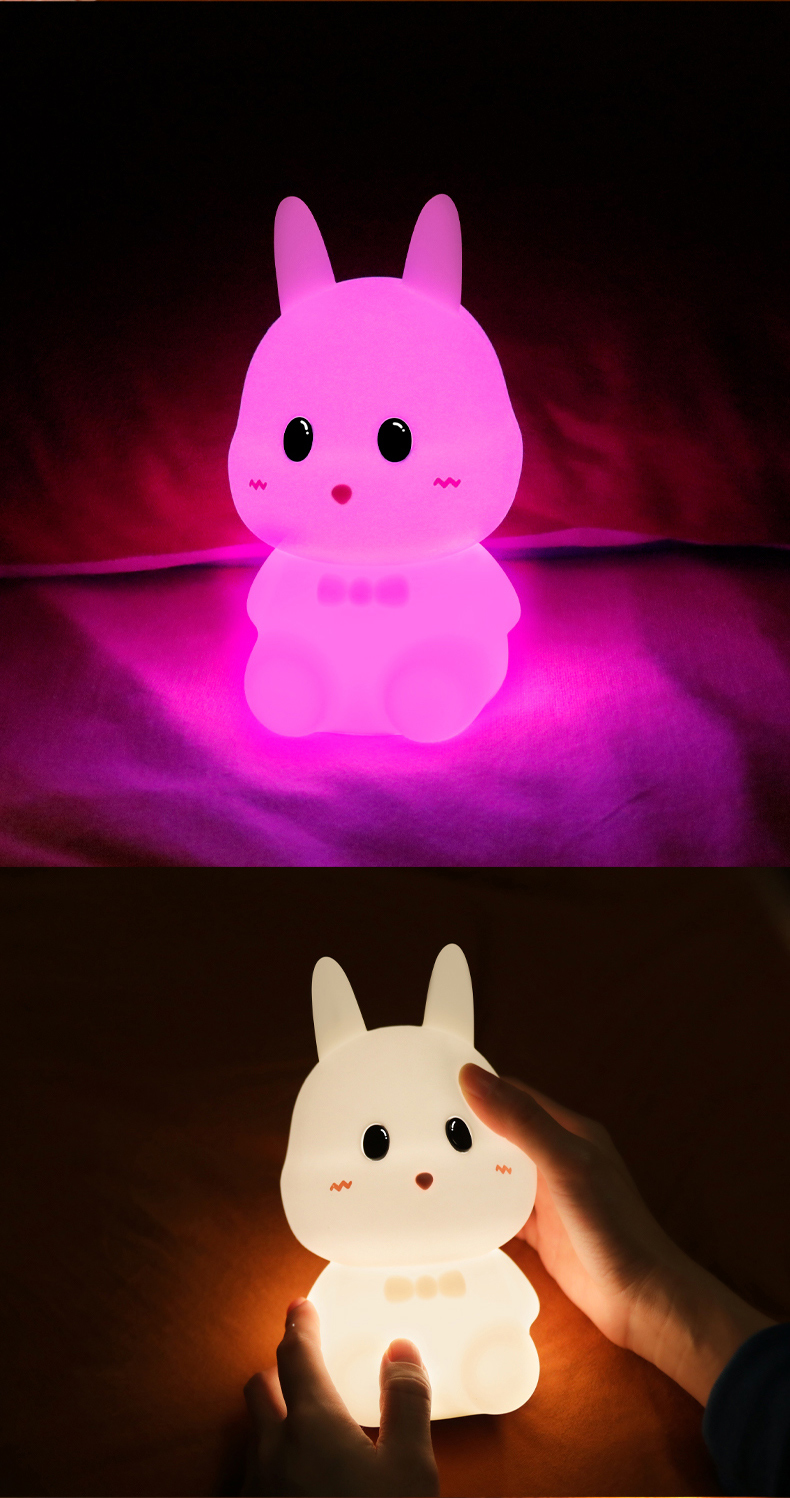 Touch Control Custom Home Decorative Luminous Light Rabbits Animal Lamp LED Night Light