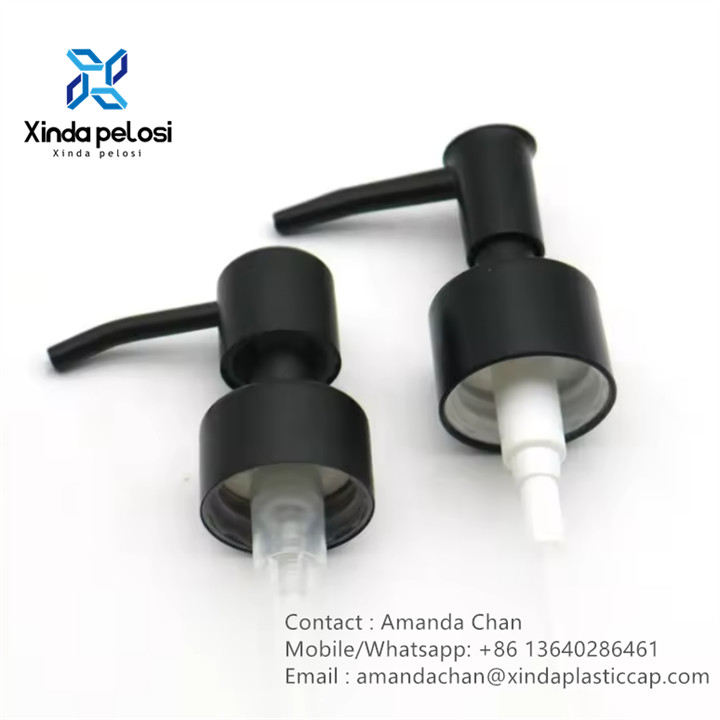 Soap Dispenser Oil Pump Shampoo Pump Black White Plastic Lotion Pump With Clip