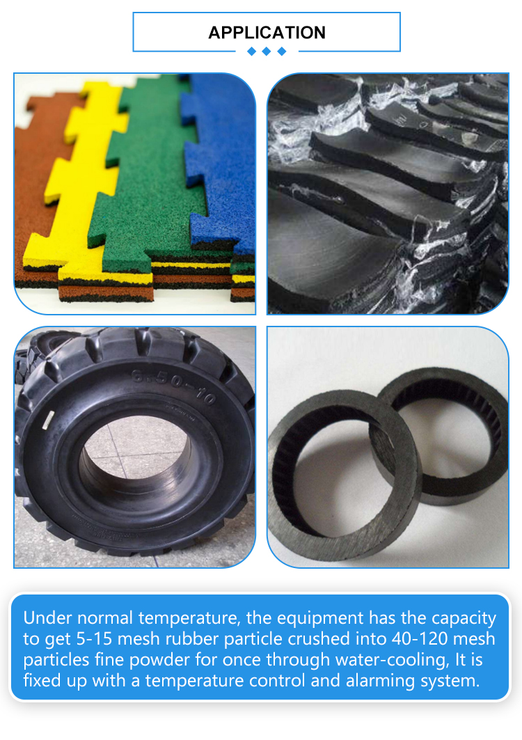 100 Mesh Crumb Rubber Grinder Machine Tire Recycling Production Line