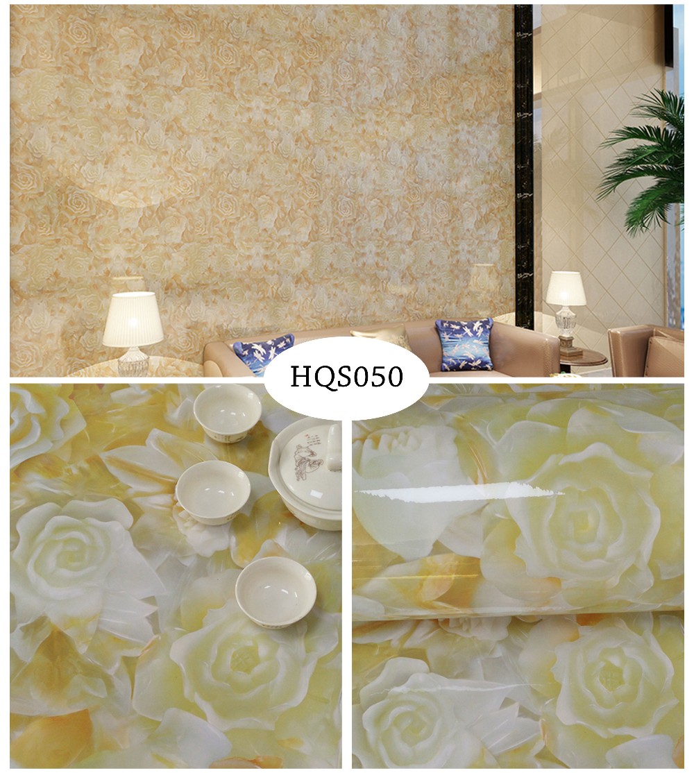 Anti-Static Self Adhesive 3D Wall Paper Peel and Stick Wallpaper Waterproof for Living Bedroom Room 0.61M*10M Roll Size